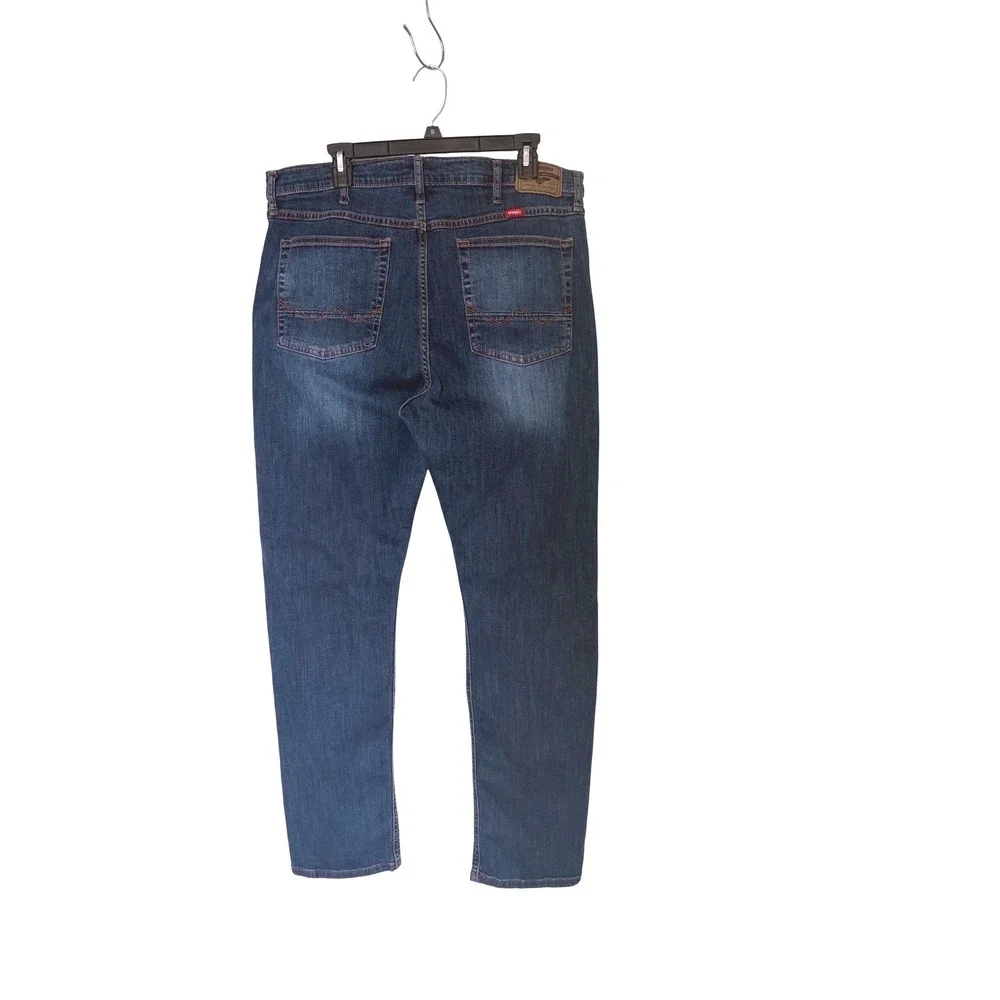 Wrangler Five Star Premium Denim Mens Straight Leg Jeans Dark Wash 38x32 92FNWSK
